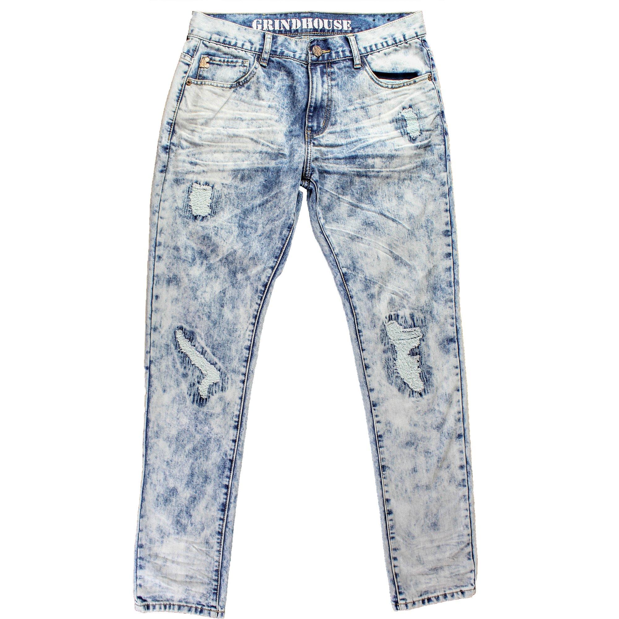 Bleached skinny hot sale jeans mens